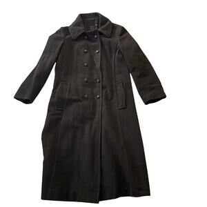 Weatherbee 100% Wool Water Repellent Trench Coat size M